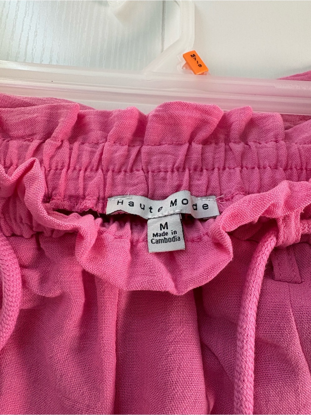 Haute Monde Hot Pink Wide-Leg Drawstring Sweatpants - Picture 3 of 5